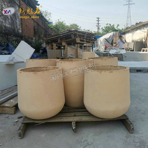 New Magic Stone Grc Cement <b>Flower</b> Pots Large Diameter Outdoor Use Durable Corrosion Resistant Planters - Product Image 1