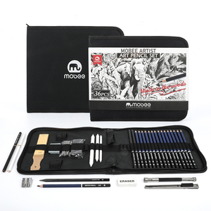 Bộ chì vẽ chuyên nghiệp Mobee P3506/B 36 cây, bộ dụng cụ vẽ tranh dành cho nghệ sĩ, trẻ em, người mới bắt đầu, đồ dùng vẽ phác thảo - Product Image 1