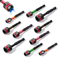 GEiNXURN Embout de tournevis à douille magnétique impérial coloré, tige hexagonale 1/4 po, 2,56 po (65 mm)
