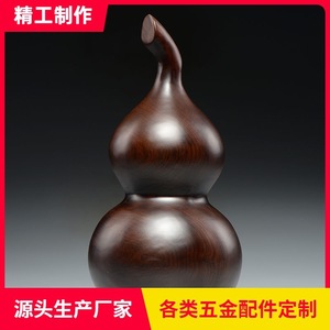Adorno de calabaza de madera tallada, decoración hecha a mano de madera maciza para sala de estar, recibidor, regalo - Product Image 4