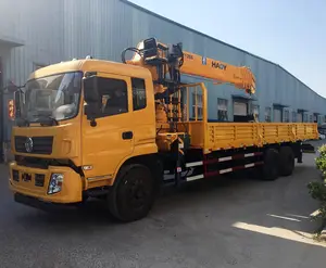 HAOY Manufacture HY12S5 20m Lifting Boom 12t Mobile Truck Crane With Remote Control