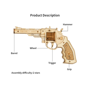 Kits d'assemblage en bois certifiés CPC, jouets à élastiques, puzzles de pistolets <span class=keywords><strong>3D</strong></span> en bois - Product Image 5