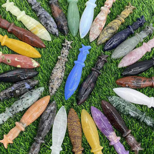 ดาบหินคริสตัลธรรมชาติแกะสลักฮวงจุ้ยของตกแต่งบ้านอัญมณีรักษาทำด้วยมือปรับแต่งได้อย่างยั่งยืน - Product Image 3