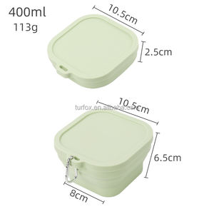 Fábrica Personalizada 400ml 750ml 1200ml Silicone Tigela Expansível Viagem Portátil Dobrável Tigela De Silicone Dobrável com Tampa - Product Image 4