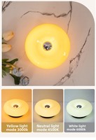 Lampe de chevet LED tactile en verre en forme de donut, 5V, à intensité variable, rechargeable, design cyber-célébrité, pour chambre à coucher
