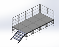 Scène modulaire en alliage d'aluminium de 750 kg, 1,22 m x 2,44 m, structure carrée à connexion par goupilles pour les expositions
