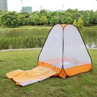 Tente automatique haut de gamme sans configuration, tissu polyester monocouche, imperméable, quatre saisons, anti-moustiques, structure en acier pour le camping