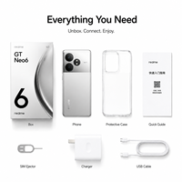 Téléphone mobile Realme GT Neo6 5G, Android 14, écran AMOLED 6000 nit, Snapdragon 8s Gen3, 16 Go de RAM, 1 To de stockage, écran 120 Hz, 120 W Super