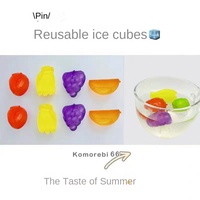 Glaçons en plastique réutilisables en forme de fruit de vente directe refroidissant des particules de glace pour des accessoires de barre