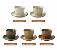Tasse à café en céramique artisanale vintage en forme de bouche de cochon, finition mate, disponible en 5 couleurs, pour la maison, le bureau, le café, ensemble cadeau original et durable