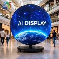 Écran LED sphérique d'intérieur AI DISPLAY P1.8 P2 P2.5, résolution 360 8K, étanche IP65, luminosité 7000cd, garantie de 2 ans