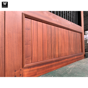 Tùy chỉnh thông minh hệ thống Sapele gỗ đường lái xe cổng với lưới thép cho biệt thự rắn gỗ bên ngoài chính cửa - Product Image 5