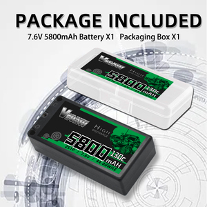 VSVAW 2S HV Lipo baterai 7.6V 5800mAh 130C dengan EC3/T/XT60 konektor untuk RC Buggy Truggy kendaraan mobil truk balap Hobb - Product Image 6