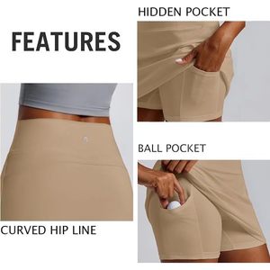 FOXA Women Golf <b>Skirt</b> High <b>Waisted</b> With 2 Pockets UPF 50+ Stretch Athletic For Tennis Pickleball Workout - Product Image 4
