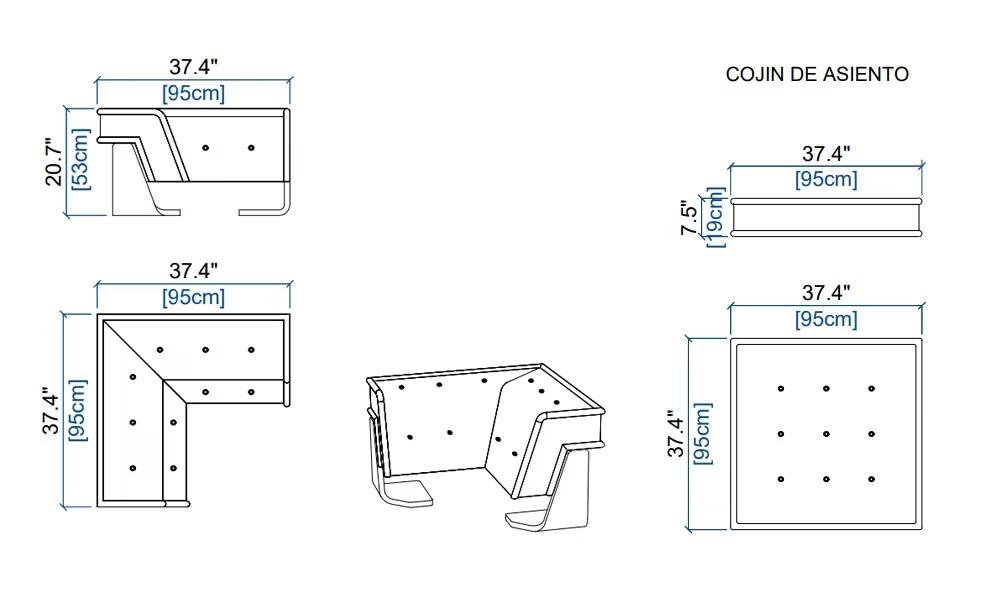 Style 4&nbsp;: 95*95*53CM