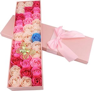 Coffret Cadeau de Mariage Romantique Fait Main avec Pétales Décoratifs – Grand Coffret de Savons Roses en Forme de Fleurs pour le Bain – Vente en Gros - Product Image 5