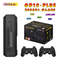 Consola de Videojuegos Retro Gamegaga X2 Plus Game Stick GD10 Plus, Caja de Empaque, 64GB, 30000 Videojuegos, Batería AAA, Gamepad 2.4G