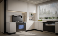 Cuisine Moderne Complète Lesso Home Foshan avec Comptoir en Marbre/Résine, Design Modulaire Écologique pour Appartement