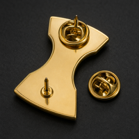 Broche en métal personnalisée en émail dur, style vintage, en forme de sablier, pour la mesure du temps, cadeau artistique, vente en gros