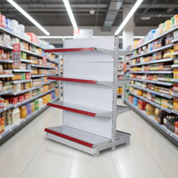 GU JIU Gondole double face légère en métal, étagère solide pour supermarché, présentoir pour magasin de détail