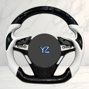 Volante Deportivo de Fibra de Carbono con Cuero Amarillo LED de Fábrica YZ para <span class=keywords><strong>Hyundai</strong></span> ELANTRA <span class=keywords><strong>ACCENT</strong></span> Genesis <span class=keywords><strong>Coupe</strong></span> SONATA NF - Product Image 2
