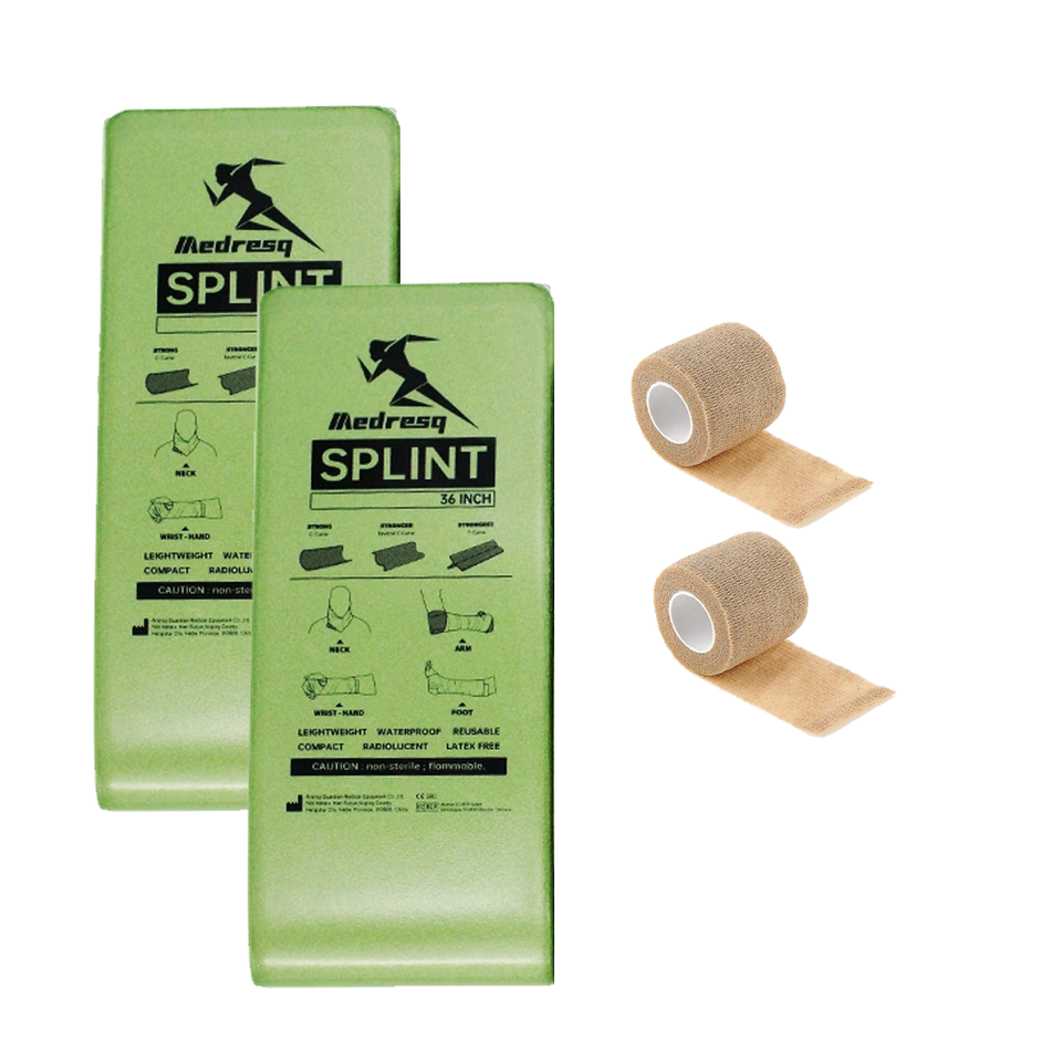 Medresq High Quality Aluminum Reusable Combat Splint First Aid Medical Tactical Field Splint Kit For Bone Fracture Treatment