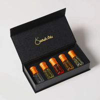 Boîte de parfum Oud de luxe, emballage de flacons de parfum Attar avec boîtes noires