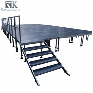 Scène de concert portable à 4 pieds en aluminium, grande plateforme de scène imperméable, équipement de plancher - Product Image 1
