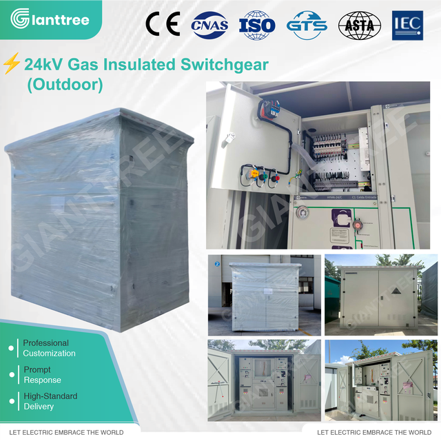 24kV Fully Sealed Gas Insulated Metal Switchgear Weatherproof Industrial Power Distribution RMU Cabinet