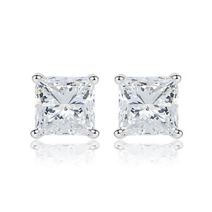 Hot Selling 925 Sterling Silver <b>Square</b> CZ Zircon Ring Earrings Necklace <b>Set</b> Minimalist Jewelry <b>Set</b> - Product Image 3