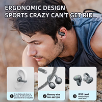 Écouteurs sans fil T9 Cilp on Ear OWS avec certification CE FCC Rohs DNS, réduction de bruit, étanchéité IPX5, sport, fitness, Bluetooth 5.4