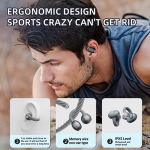 Écouteurs <span class=keywords><strong>sans</strong></span> <span class=keywords><strong>fil</strong></span> T9 Cilp on Ear OWS avec certification CE FCC Rohs DNS, réduction de bruit, étanchéité IPX5, <span class=keywords><strong>sport</strong></span>, fitness, Bluetooth 5.4 - Product Image 6