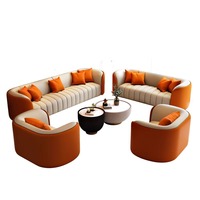 Ensemble de mobilier en tissu nordique en U pour salon de beauté, bureau, réception, espace de repos, table de négociation, chaises, hôtel, salon