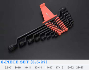 10pcs Haute teneur En Carbone En Acier Double Fin En Plastique Clip Clé 8pcs Outil De Réparation De Voiture Offset Anneau Clé Ensemble Avec Cadre - Product Image 3