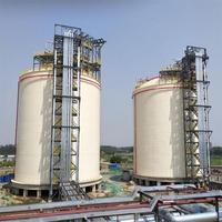 200-50000m3 grand réservoir de stockage de liquide cryogénique à fond plat pour Lin/GNL/Lox/Lpg/Lar/Lnh3