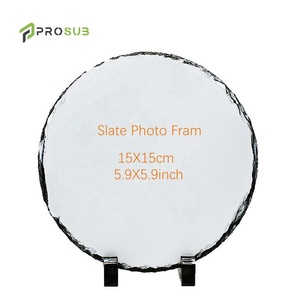 Prosub Vente en gros Ardoise photo ronde vierge pour sublimation 4, 6 et 12 pouces, pour cadre photo et sous-verre personnalisable DIY - Product Image 2