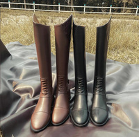 Bottes équestres de qualité supérieure pour hommes/femmes-Bottes d'équitation imperméables avec semelle antidérapante et bottes équestres respirantes
