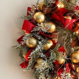 40CM Christmas <strong>Wreaths</strong> Outdoor Handmade <strong>Led</strong> Christmas Light Xmas Christmas Garlands <strong>Wreaths</strong>