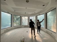 Edificios comerciales, ventanas verticales antirrobo de aleación de aluminio, paredes de vidrio de pared de cortina de doble acristalamiento para construcción moderna
