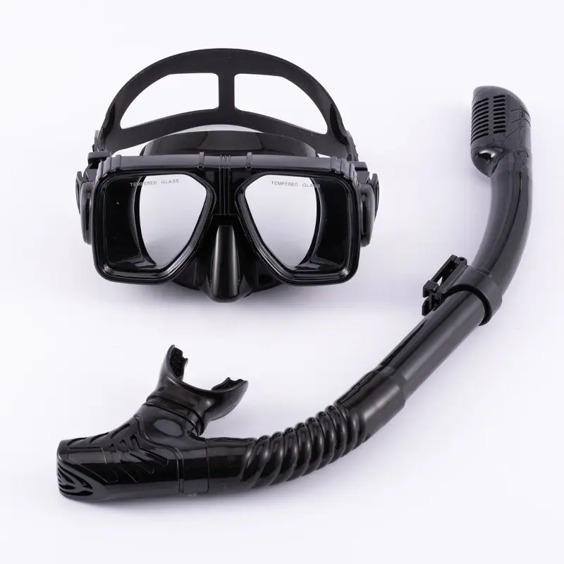 Novo anti-fog vidro temperado óculos de mergulho e ajustável silicone snorkel mergulho máscara snorkel definido para atividades de mergulho