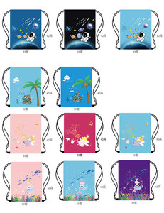 Sac à dos en jean de luxe personnalisé, écologique, avec cordon de serrage, fermeture USB antivol et réfléchissante, multicolore, portable pour le shopping et les livraisons - Product Image 3