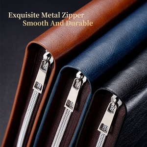 <span class=keywords><strong>A6</strong></span> <span class=keywords><strong>Leather</strong></span> Organizer Tạp Chí Văn Phòng Phẩm Văn Phòng Cung Cấp Kinh Doanh Da Binder Zipper Danh Mục Đầu Tư Máy Tính Xách Tay A5 Thư Mục - Product Image 3