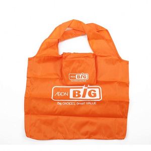 Custom Ripstop <b>Tote</b> Shoulder Foldable Shopping Bags Printed Recycled Polyester Folding Vest Fold up Bag - Product Image 3