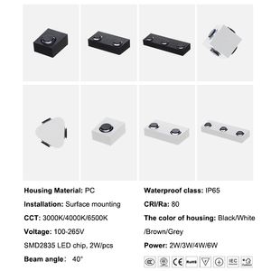Nuevo Diseño 3000K/4000K/6500K AC100-265V 4W IP65 Lámparas de Exterior Modernas LED de Pared - Product Image 2