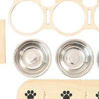 Support surélevé en bois pour gamelles d'animaux – Table d'alimentation pour chats, chiens et petits animaux