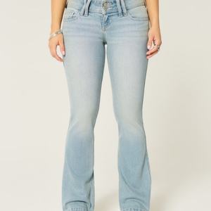 Nouveau design 2025 – Jean évasé style américain taille haute avec poches et rivets pour femme, pantalon en denim grande taille - Product Image 1