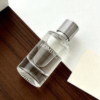 Botol Parfum Kaca Silinder Kosong Transparan 30ml 50ml 100ml dengan tutup paduan seng.
