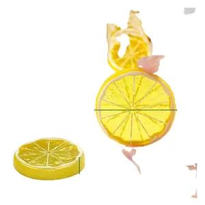 Yapay meyve dilimleri portakal limon kireç 12 dilim, 4 her dekorasyon