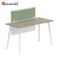 Bureau de travail individuel modulaire extensible avec écran de confidentialité pour un espace de travail moderne et flexible pour les employés