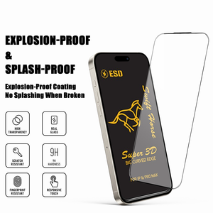 Protector de Pantalla de Vidrio Templado Premium 9H Antirreflejos para iPhone 16 <span class=keywords><strong>15</strong></span> Pro Max, Antihuellas, HD Transparente, Revestimiento Oleofóbico, Fácil Instalación - Product Image 3